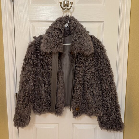 Ulla Johnson Eugenia Reversible Shearling/Leather Jacket - Picture 9 of 9